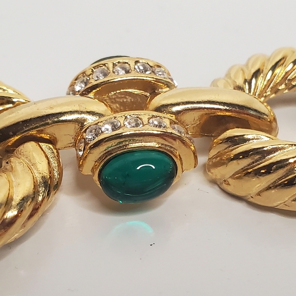 Exceptional & Rare Vintage GIVENCHY Chunky Mogul Jeweled Bracelet - Picture 5 of 10